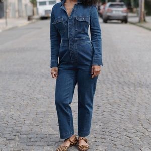Madewell Slim Coverall Denim Jumpsuit
